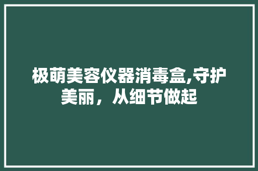 极萌美容仪器消毒盒,守护美丽，从细节做起