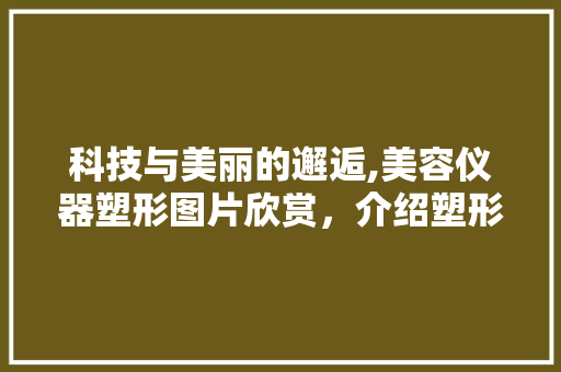 科技与美丽的邂逅,美容仪器塑形图片欣赏，介绍塑形美容新趋势 综合便民