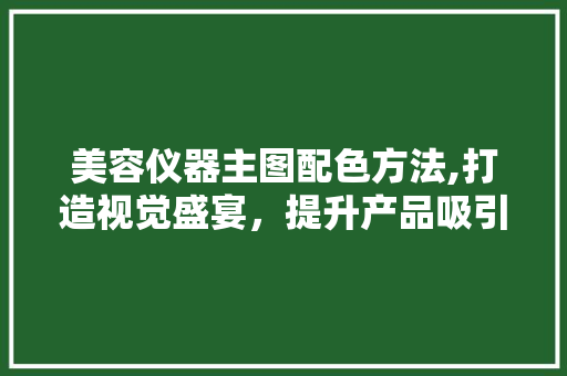 美容仪器主图配色方法,打造视觉盛宴，提升产品吸引力