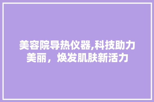 美容院导热仪器,科技助力美丽，焕发肌肤新活力 饮食大全